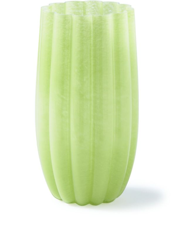 browns POLSPOTTEN Olive Green Large Melon Glass Vase | Browns Vases