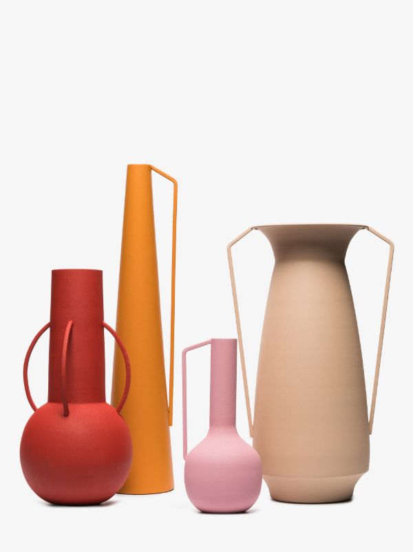 browns POLSPOTTEN orange pink and red roman sunset vase set | Browns Vases