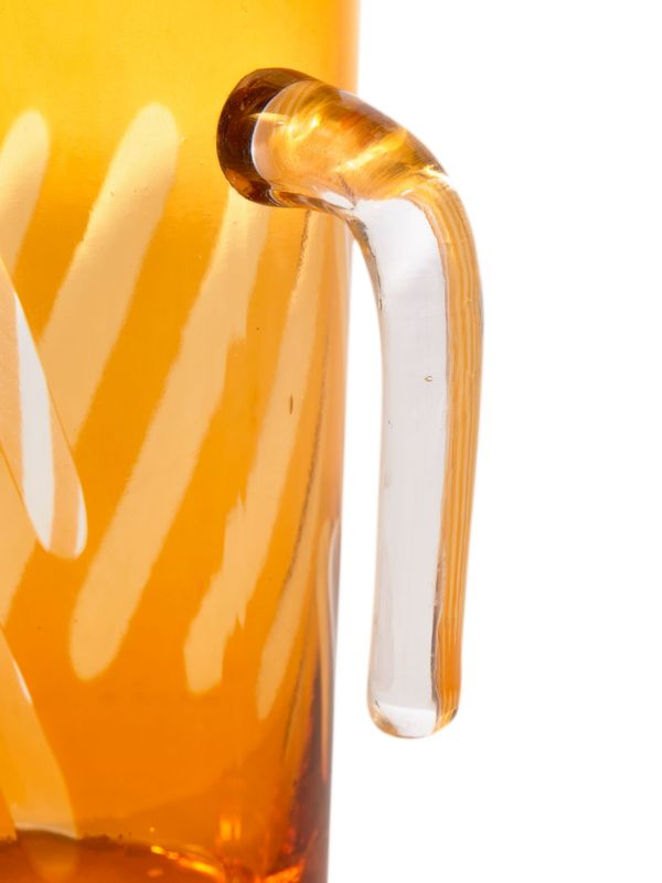 Browns POLSPOTTEN Orange Tubular Glass Pitcher | Browns Glassware