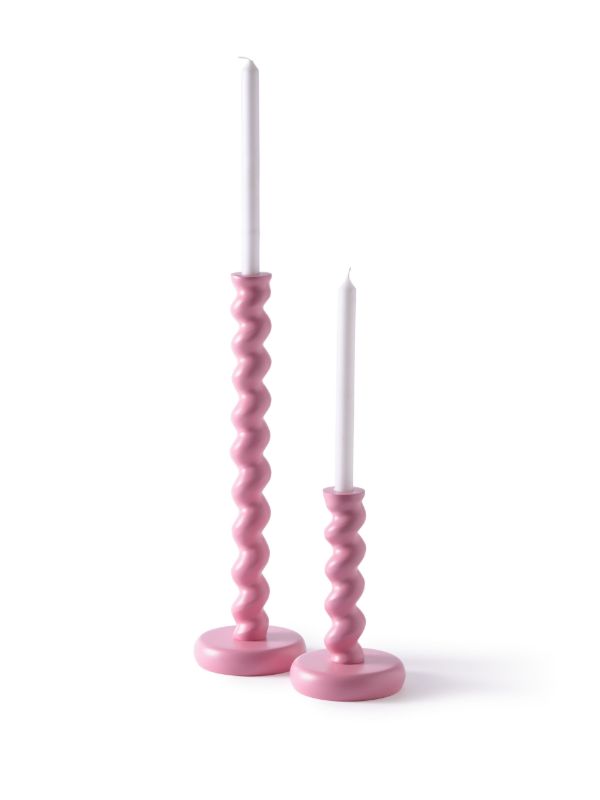 Browns POLSPOTTEN Pink Twister Candle Holder | Browns Candle Holders