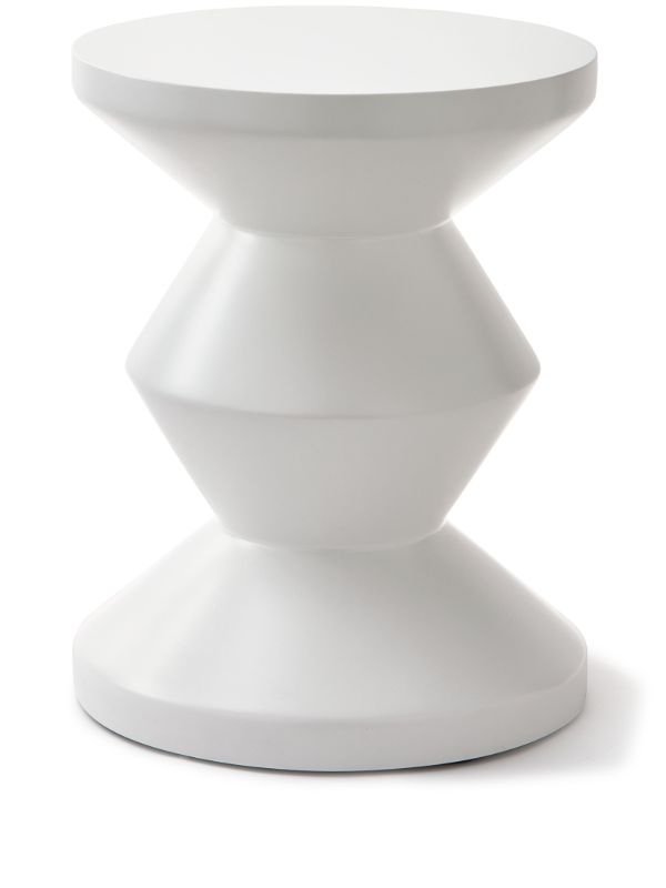 browns POLSPOTTEN White Outdoor Zig Zag Lacquered Stool | Browns Chairs & Stools