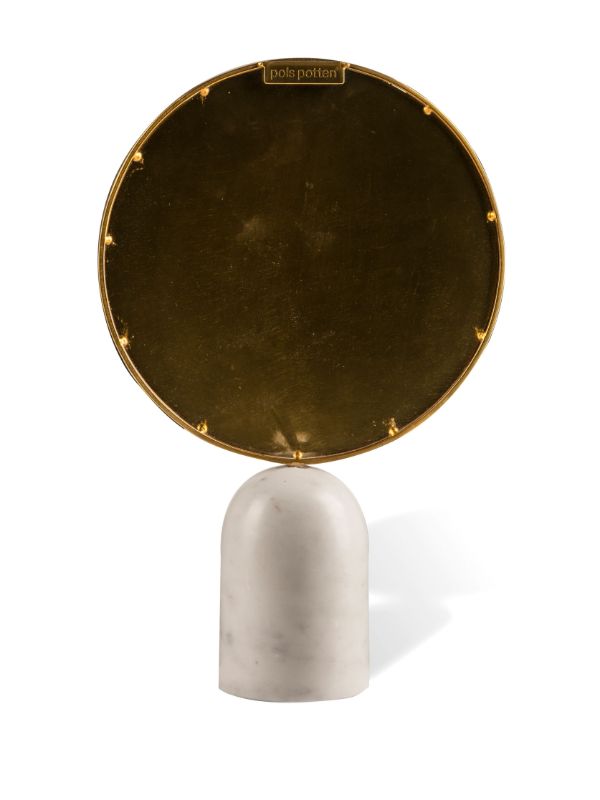 Browns POLSPOTTEN White Round Mirror With Marble Base | Browns Decorative Objects