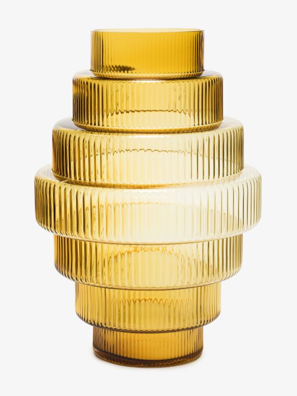 browns POLSPOTTEN yellow steps large vase | Browns Vases