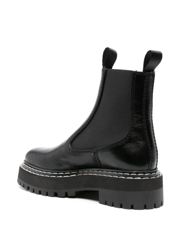 Browns Proenza Schouler Black Lug Sole Leather Chelsea Boots | Browns Boots