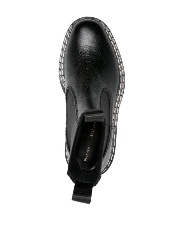 Browns Proenza Schouler Black Lug Sole Leather Chelsea Boots | Browns Boots