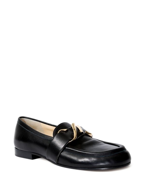 Browns Proenza Schouler Black Monogram Leather Loafers | Browns Loafers