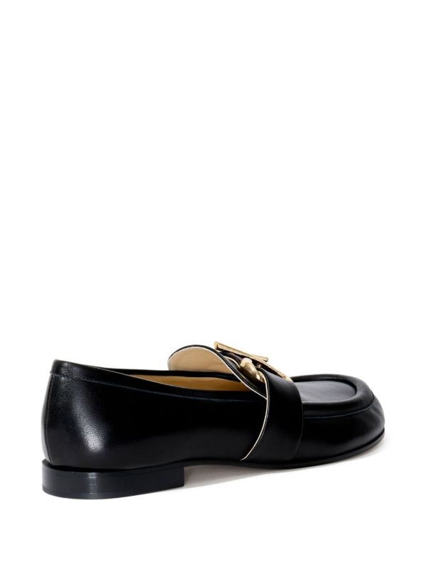 Browns Proenza Schouler Black Monogram Leather Loafers | Browns Loafers