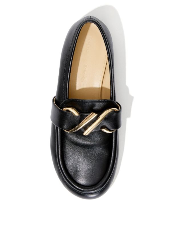 Browns Proenza Schouler Black Monogram Leather Loafers | Browns Loafers