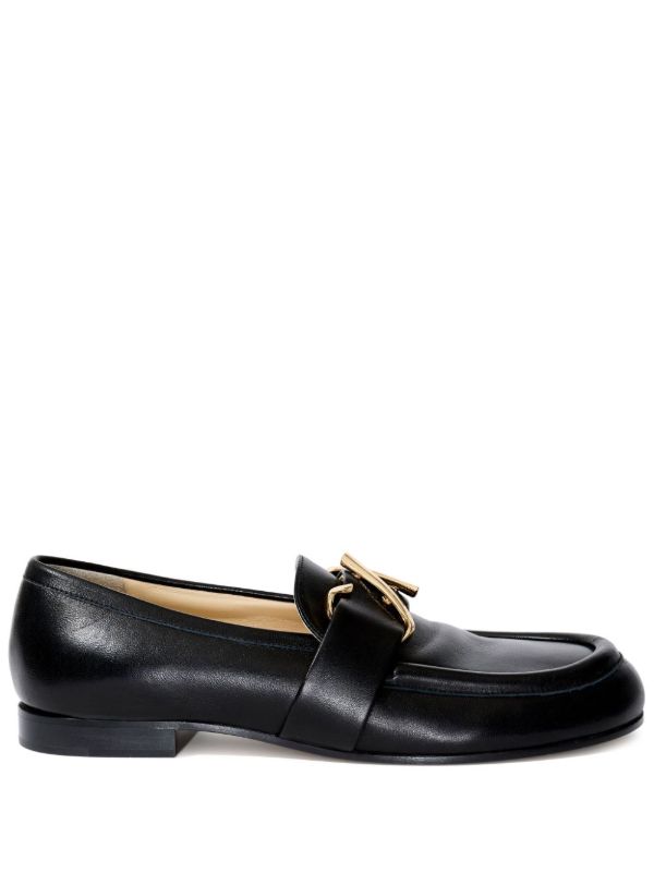 browns Proenza Schouler Black Monogram Leather Loafers | Browns Loafers