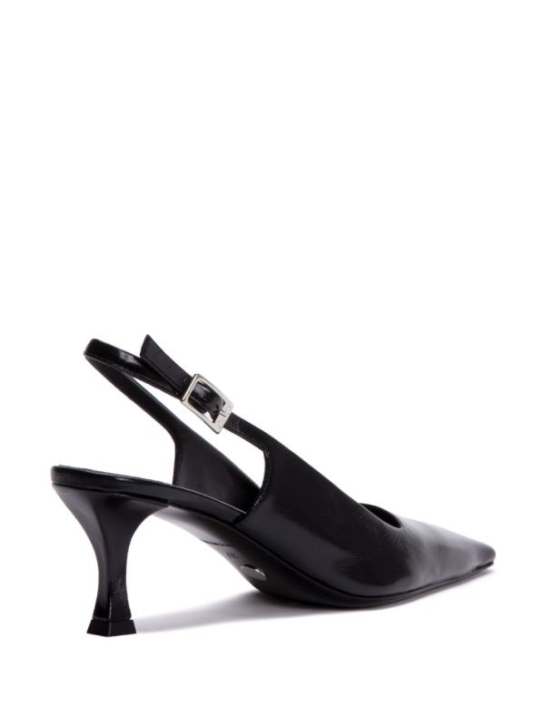 Browns Proenza Schouler Black Trap 60 Leather Pumps | Browns Pumps