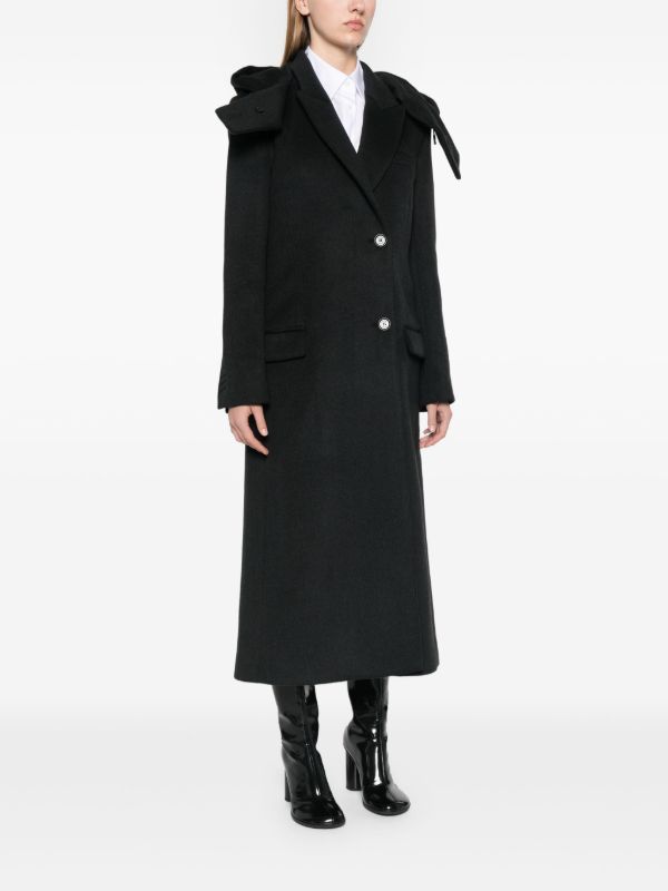 Browns Proenza Schouler Hooded Midi Coat | Browns Single Breasted Coats