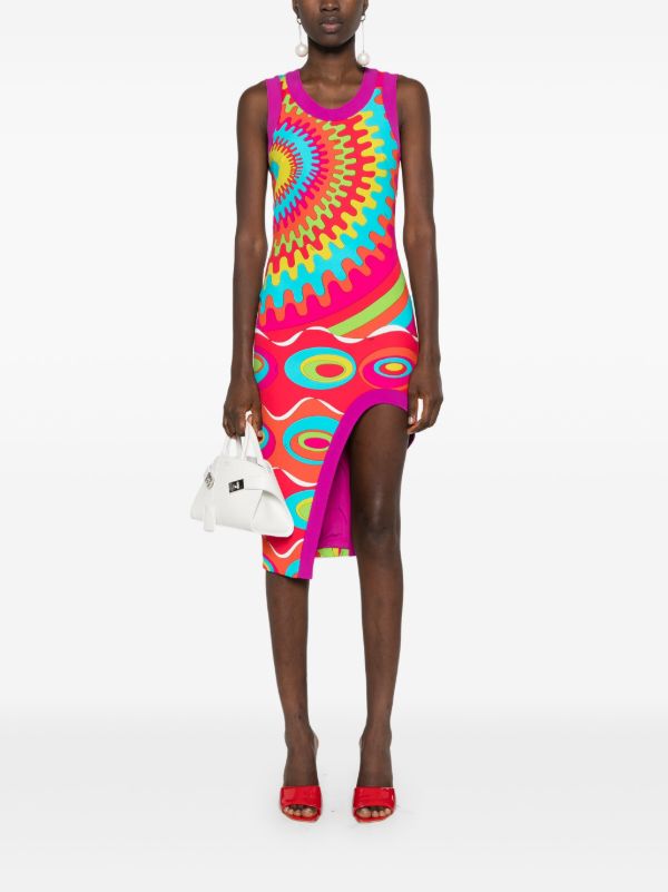 Browns PUCCI Bersaglio-print Asymmetric Dress | Browns Day Dresses