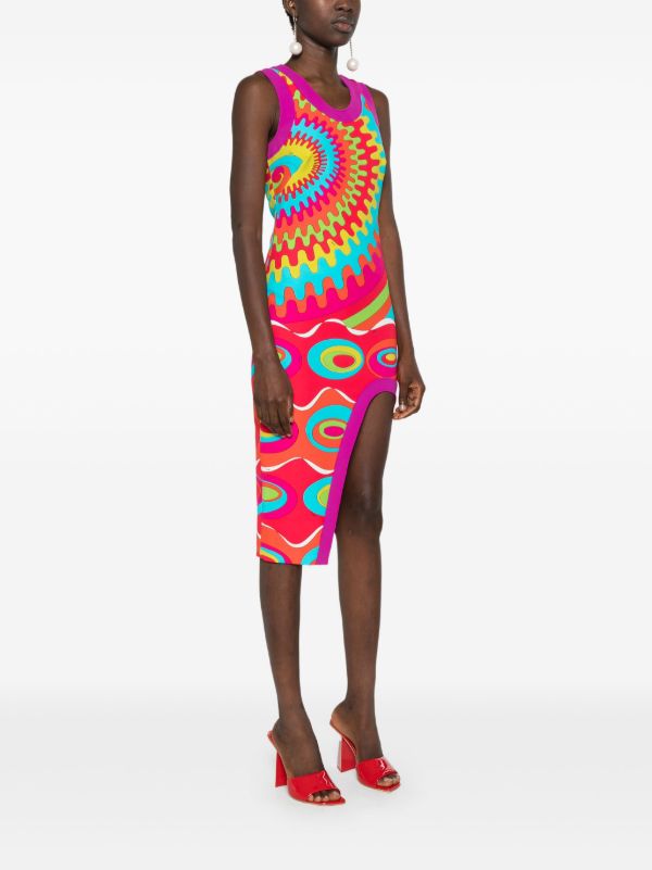 Browns PUCCI Bersaglio-print Asymmetric Dress | Browns Day Dresses