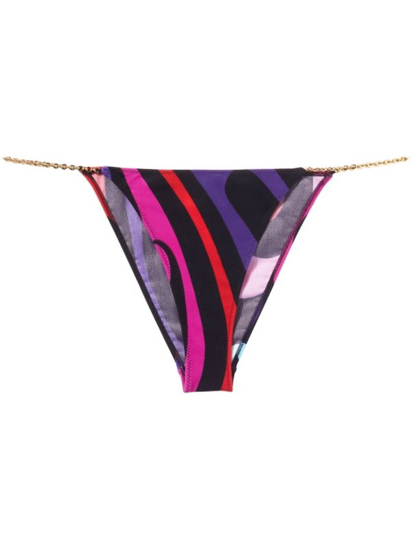 browns PUCCI Black Marmo Print Bikini Bottoms | Browns Bikinis