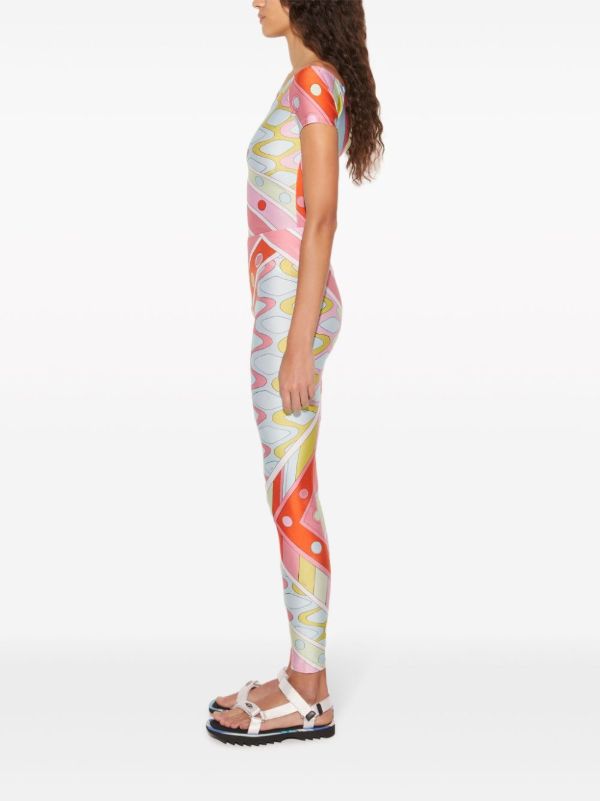 Browns PUCCI Blue Vivara-print Performance Leggings | Browns Leggings