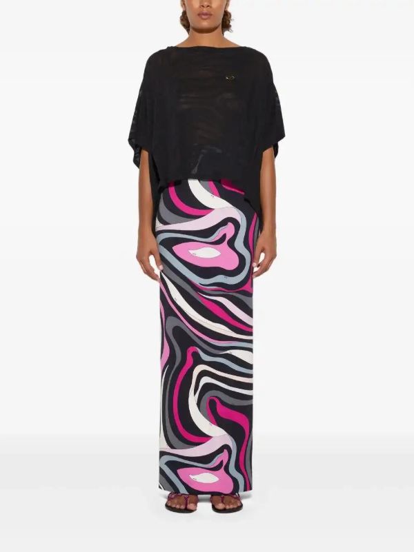 Browns PUCCI Marmo-print Maxi Skirt | Browns Fitted Skirts