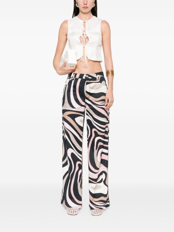 Browns PUCCI Marmo-print Trousers | Browns Straight-Leg Pants