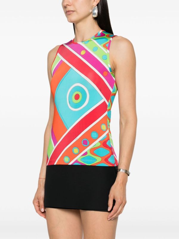 Browns PUCCI Multicolour Vivara-Print Tank Top | Browns Vests & Tank Tops