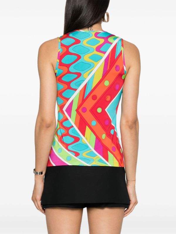 Browns PUCCI Multicolour Vivara-Print Tank Top | Browns Vests & Tank Tops