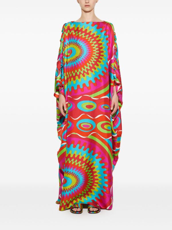 Browns PUCCI Pink Bersaglio-Print Kaftan Dress | Browns Day Dresses
