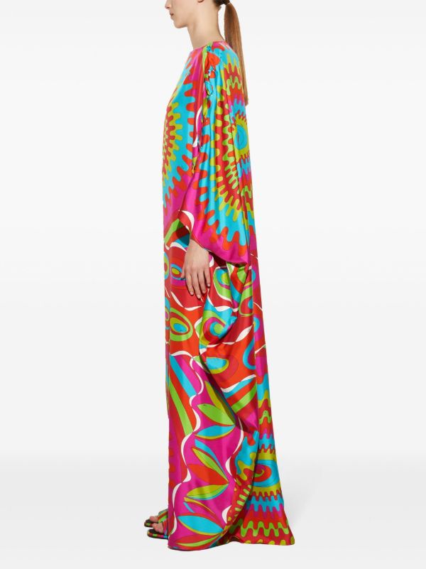 Browns PUCCI Pink Bersaglio-Print Kaftan Dress | Browns Day Dresses