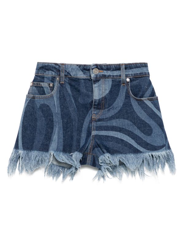 browns PUCCI printed denim shorts | Browns Denim Shorts