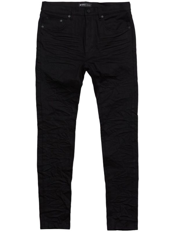 browns Purple Brand Black P001 Low-Rise Skinny Jeans | Browns Slim-Fit Jeans