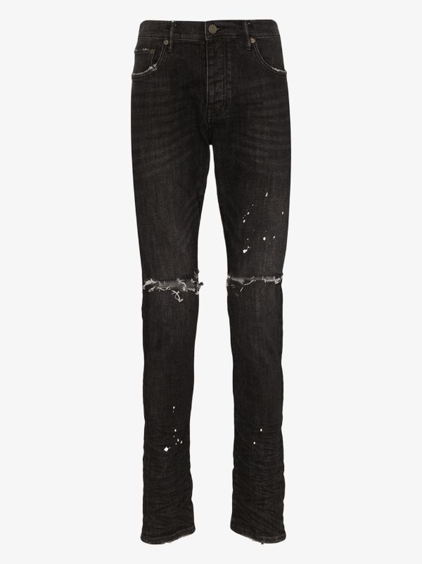 Browns Purple Brand Distressed Ripped Knee Jeans | Browns Slim-Fit Jeans