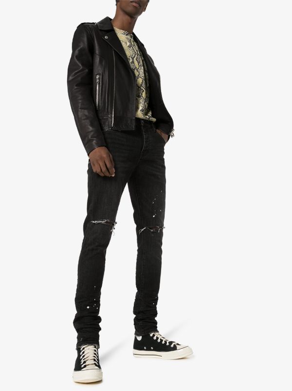 Browns Purple Brand Distressed Ripped Knee Jeans | Browns Slim-Fit Jeans