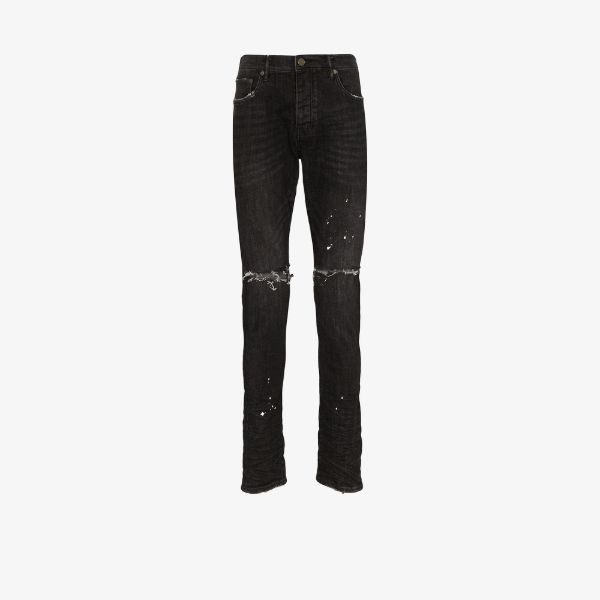 browns Purple Brand Distressed ripped knee jeans | Browns Slim-Fit Jeans