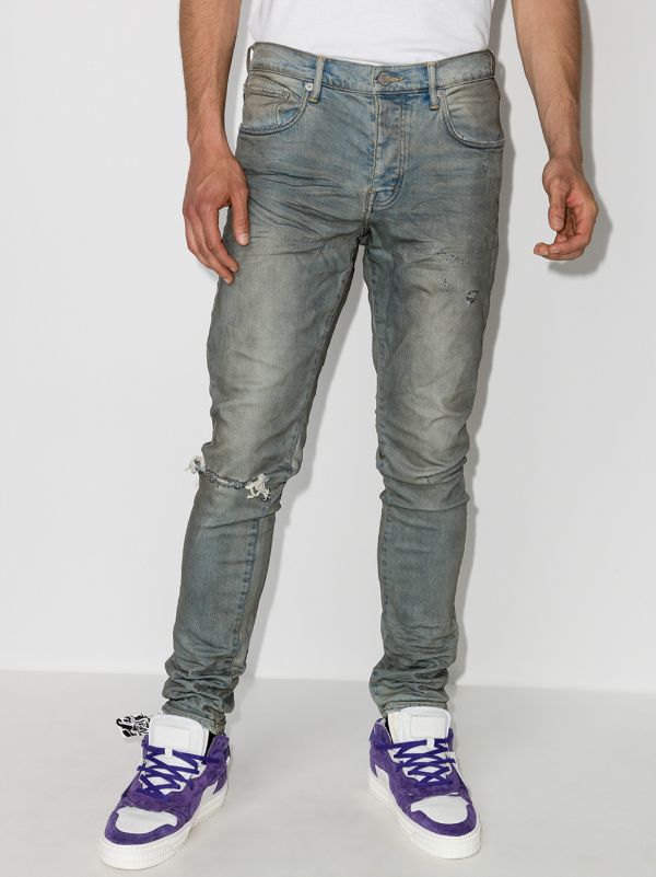 Browns Purple Brand Distressed Slim Leg Jeans | Browns Slim-Fit Jeans