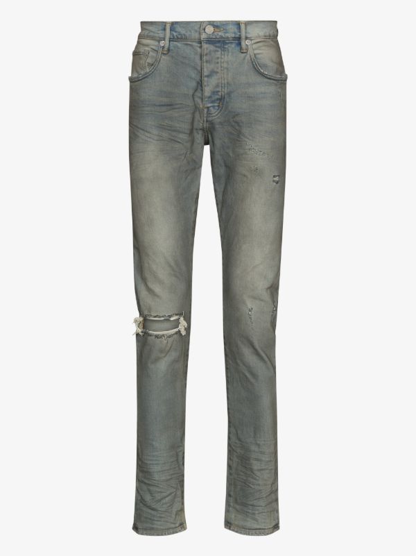 browns Purple Brand distressed slim leg jeans | Browns Slim-Fit Jeans