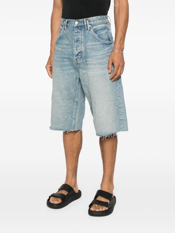 Browns Purple Brand Logo-patch Denim Shorts | Browns Denim Shorts