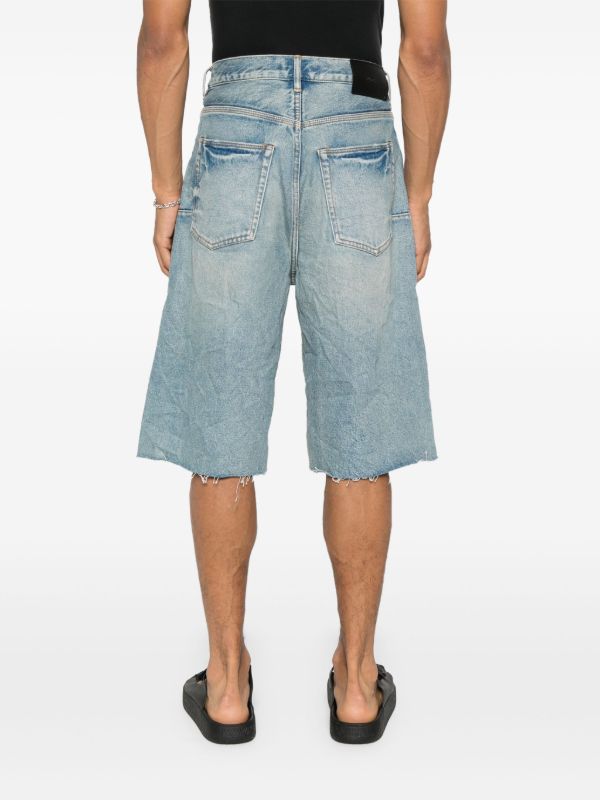 Browns Purple Brand Logo-patch Denim Shorts | Browns Denim Shorts