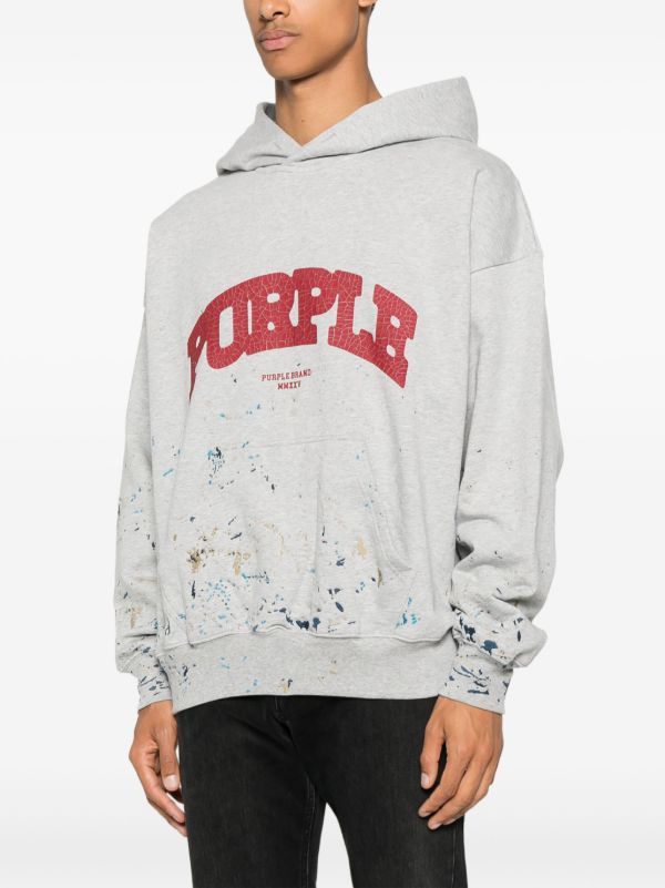 Browns Purple Brand Logo-print Hoodie | Browns Hoodies
