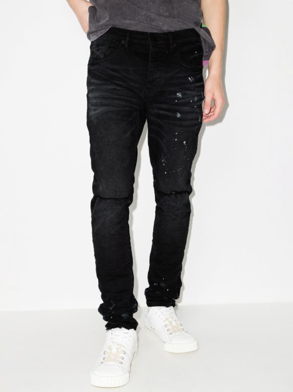 Browns Purple Brand P001 Resin Knee Slit Skinny Jeans | Browns Skinny Jeans