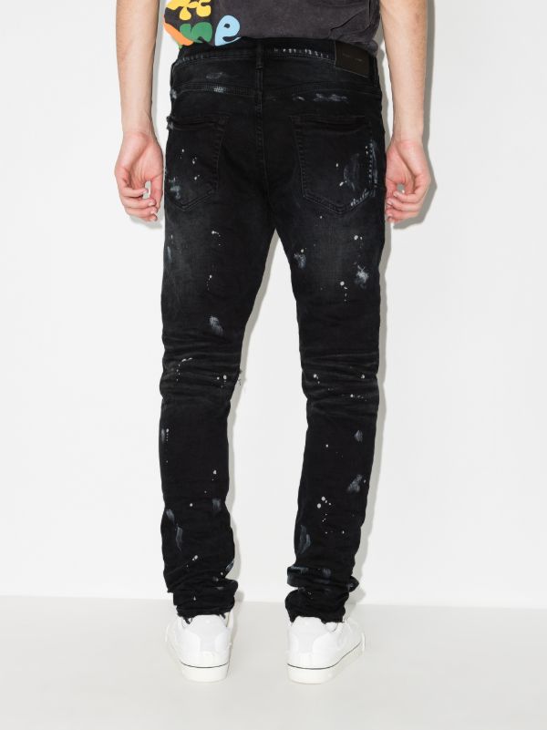Browns Purple Brand P001 Resin Knee Slit Skinny Jeans | Browns Skinny Jeans