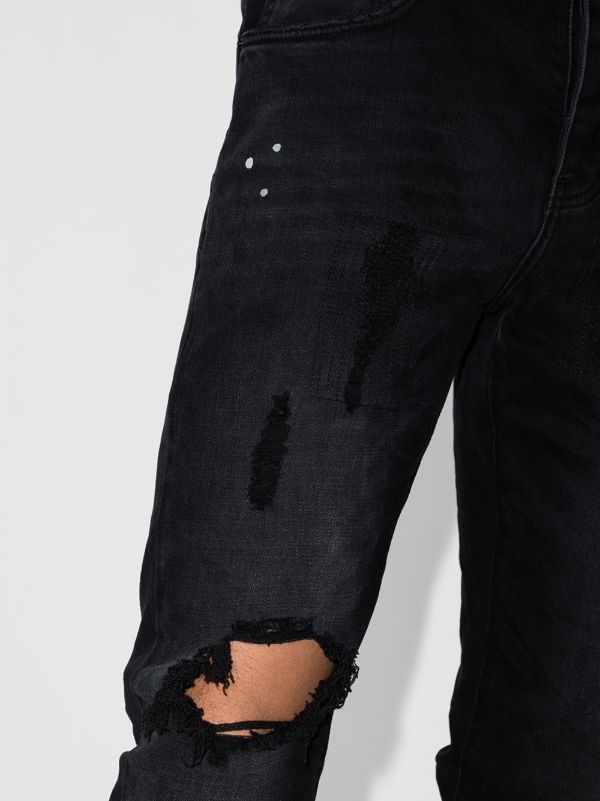 Browns Purple Brand P002 Ripped Slim Jeans | Browns Tapered Jeans