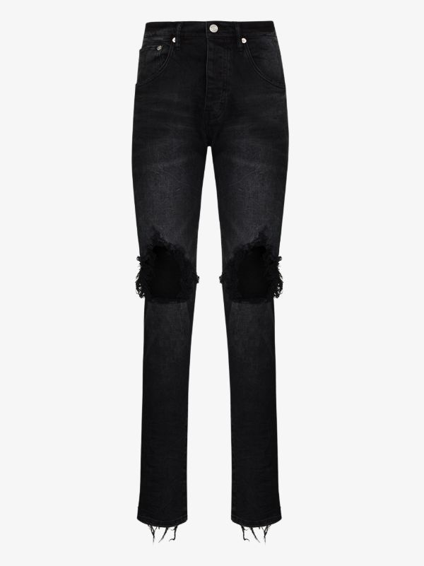 browns Purple Brand P002 Wash Blowout tapered jeans | Browns Tapered Jeans