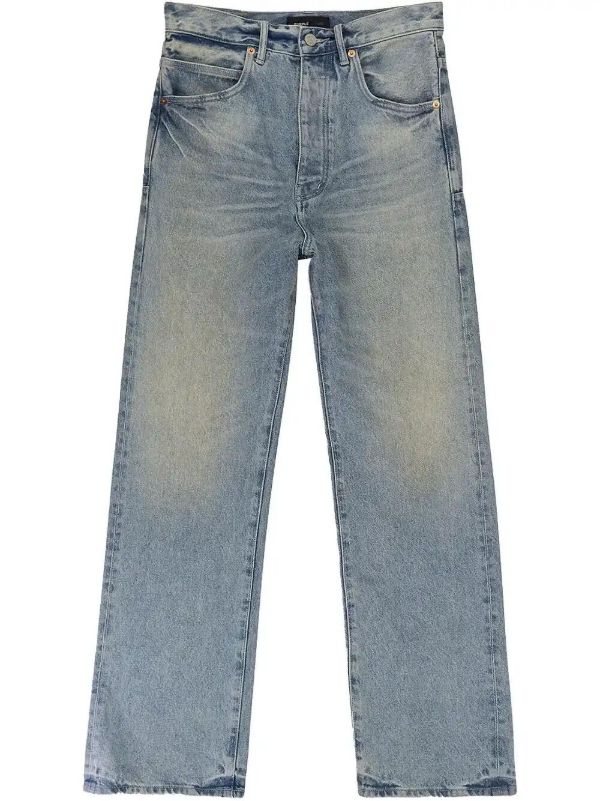 browns Purple Brand P018 Worn Clean Relaxed-Fit Jeans