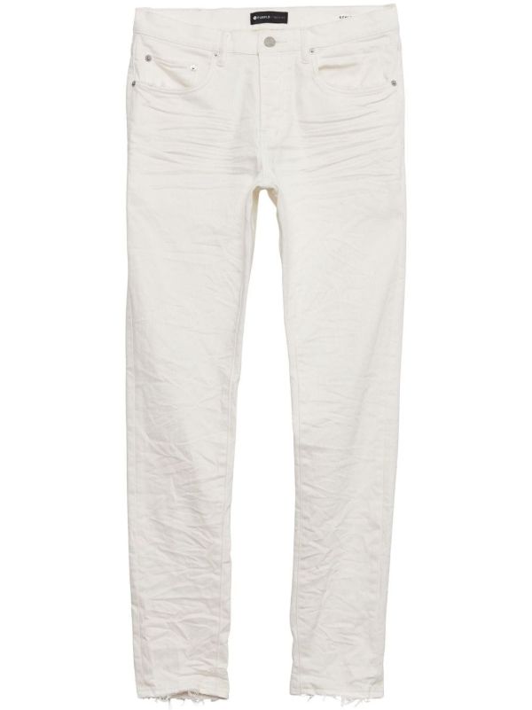 browns Purple Brand White P001 Crinkled Slim Jeans | Browns Slim-Fit Jeans