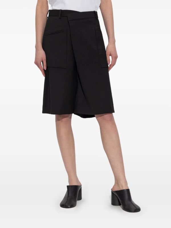 Browns R13 Black Twist-Detail Shorts | Browns Knee-Length Shorts