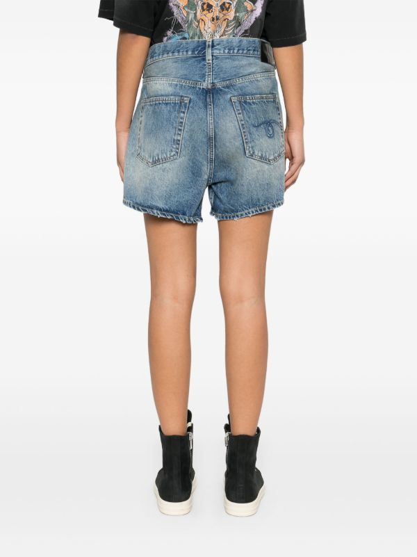 Browns R13 Blue Cotton Denim Shorts | Browns Denim Shorts