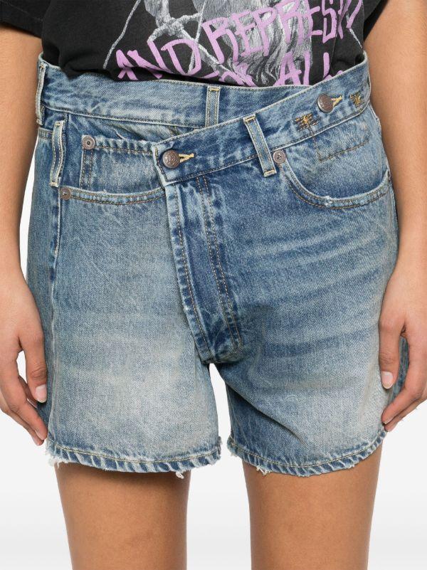 Browns R13 Blue Cotton Denim Shorts | Browns Denim Shorts