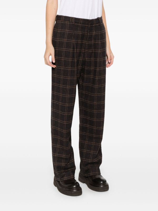Browns R13 Plaid Cotton Trousers | Browns Straight-Leg Pants