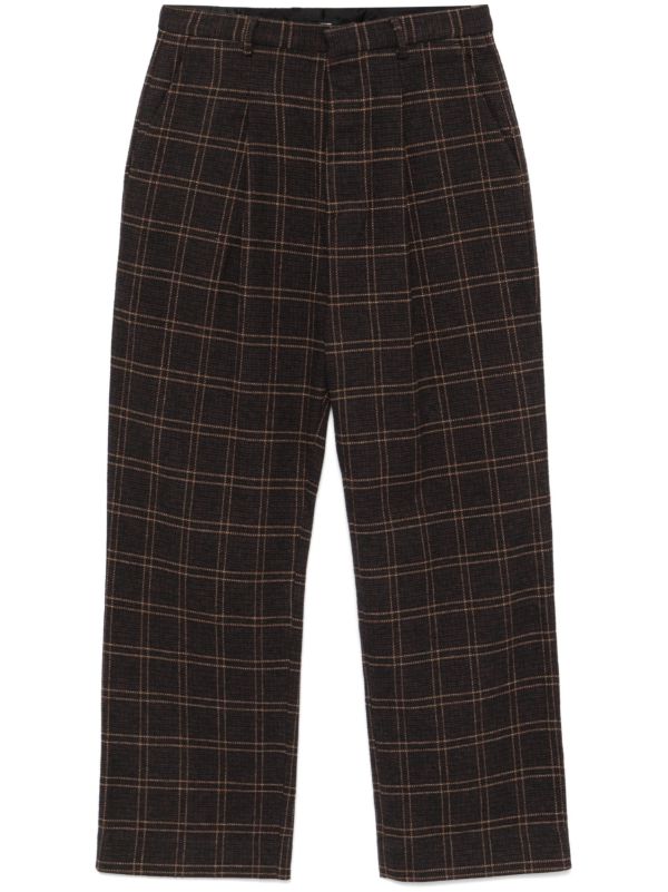 browns R13 Plaid Cotton Trousers | Browns Straight-Leg Pants
