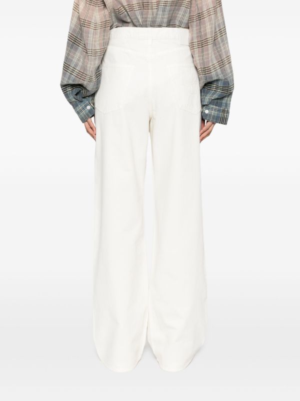 Browns R13 White Cotton Wide-Leg Jeans | Browns Wide-Leg Jeans