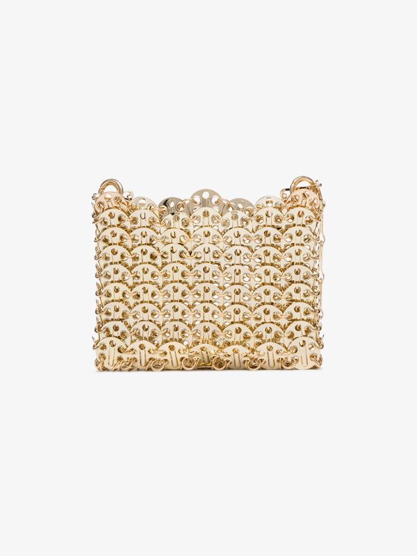 Browns Rabanne Gold Nano 1969 Mini Chain Bag | Browns Shoulder Bags