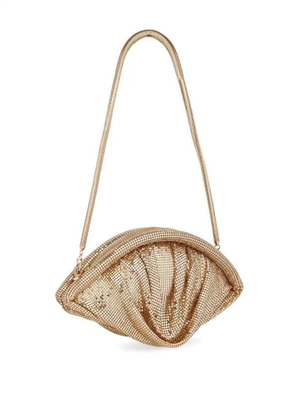 Browns Rabanne Gold-Tone Mesh Evening Clutch Bag | Browns Clutch Bags