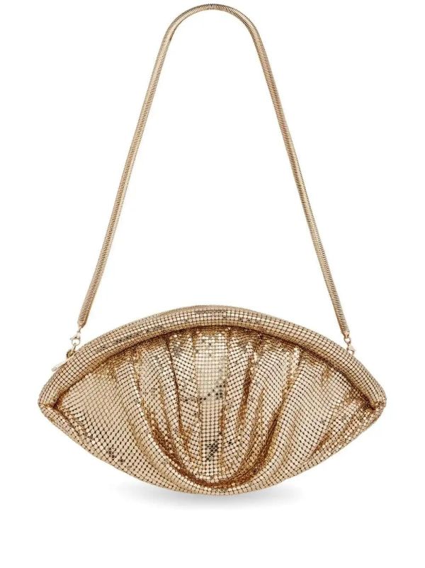 browns Rabanne Gold-Tone Mesh Evening Clutch Bag | Browns Clutch Bags